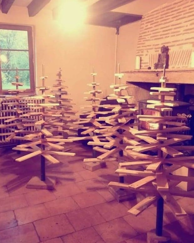 árbol de navidad palets - las tierras d'athes